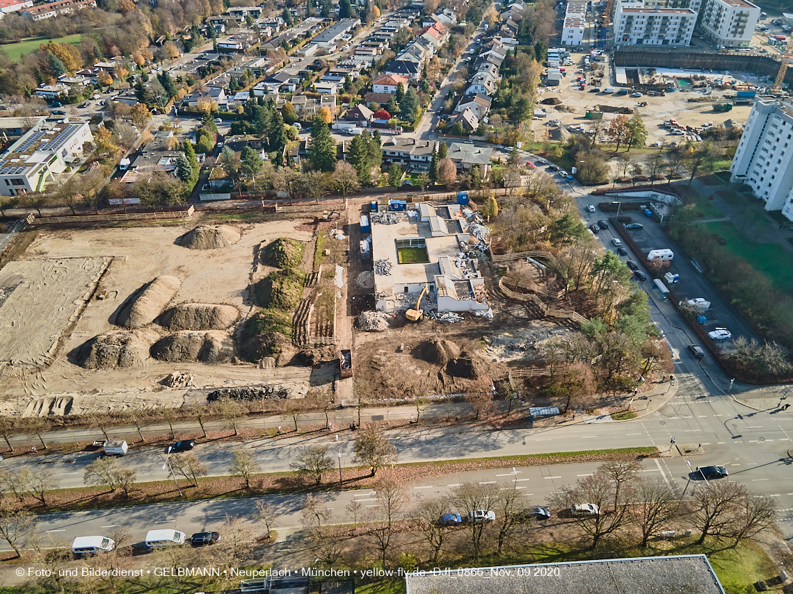 09.11.2020 - Baustelle der neuen Grundschule am Karl-Marx-Ring in Neuperlach